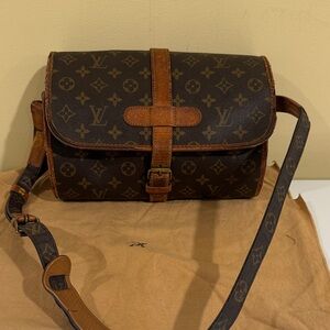 Louis Vuitton Monogram Canvas Messenger Bag in Brown and Tan